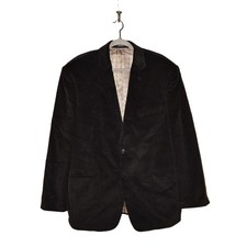 SADDLEBRED 180 Black Corduroy Two Button Sport Coat Dinner Jacket Men's 46R