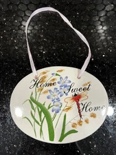 Home Sweet Home Greenbrier International Oval Ceramic Plaque Sign 6 X 4.5”