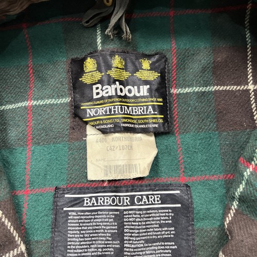 Vintage Barbour 1993 Northumbria A400 Jacket C42 107cm - Picture 7 of 12