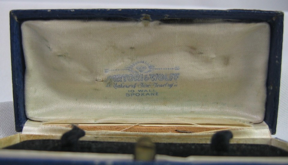 14K GOLD PIN w SEED PEARLS SKULL CROSS BONES ST LUKES SPOKANE