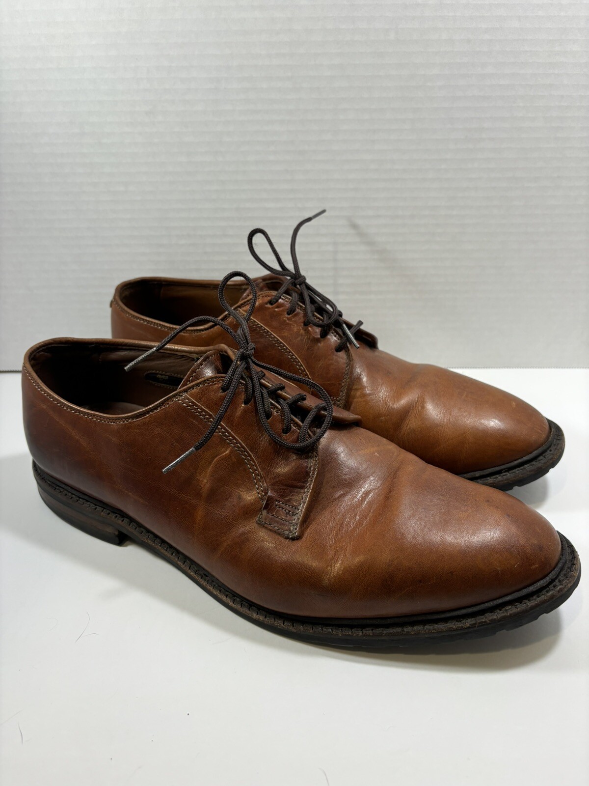 SAOLA Scarpe eleganti derby Allen Edmonds Black Hills da uomo taglia 10 3E in pelle marrone