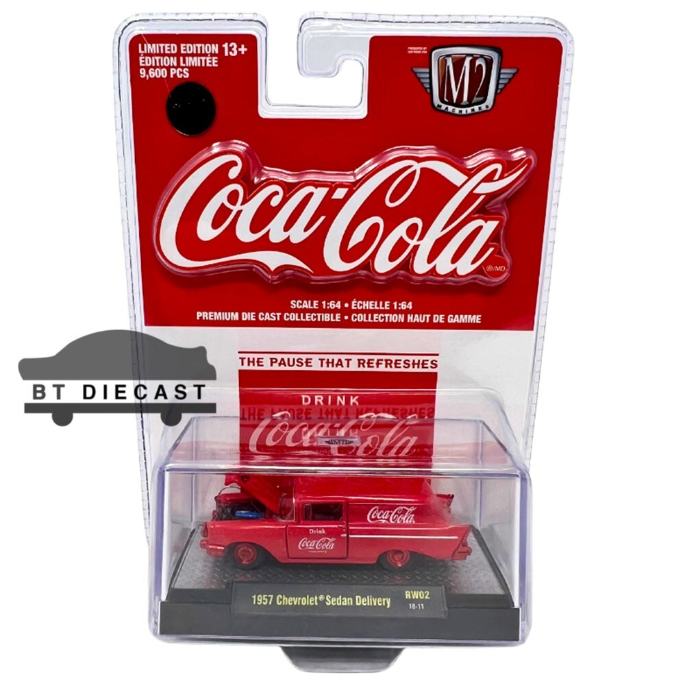 M2 COCA COLA 1957 CHEVY SEDAN DELIVERY 1/64 RED Red Card 52500 