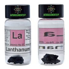 1 gram 99.9% Lanthanum metal element 57 La sample in labeled glass vial