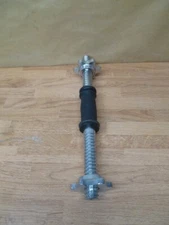 Vintage 14” Chrome Dumbbell Barbell Bar with collars for Weight Lifting