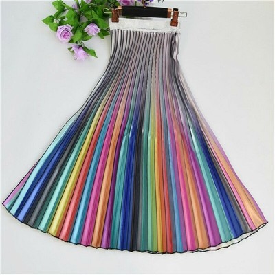 metallic rainbow skirt