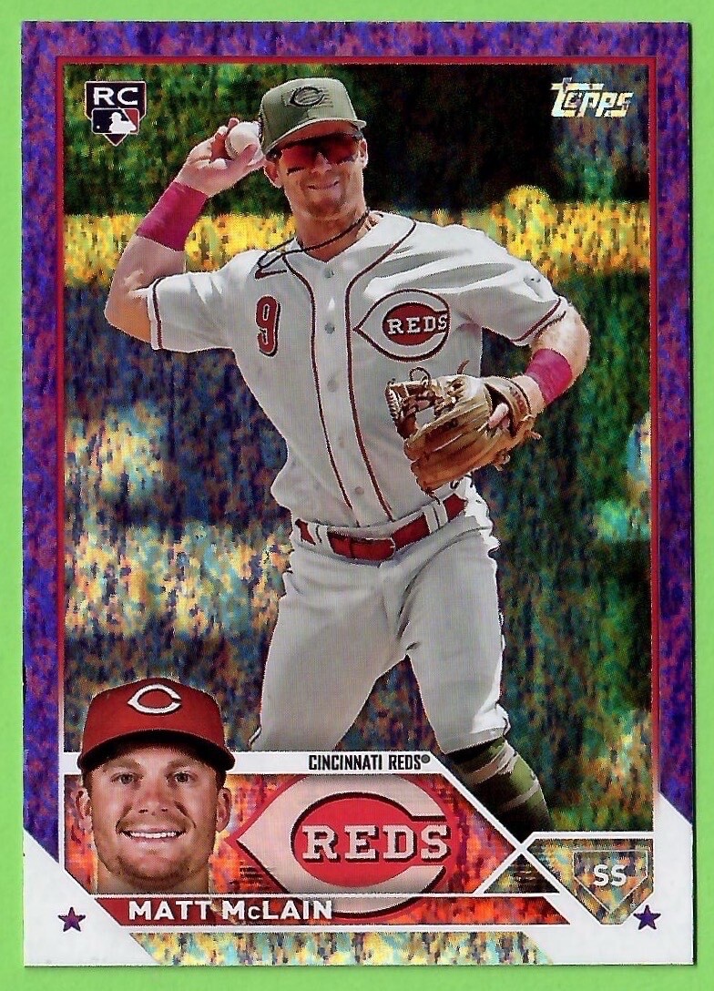 2023 Topps Update Purple Foilboard #US199 Matt McLain /799 Reds
