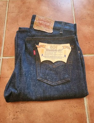 Vintage 1984 Deadstock Levi's 501 Shrink To Fit Raw Denim Size 30 x 36