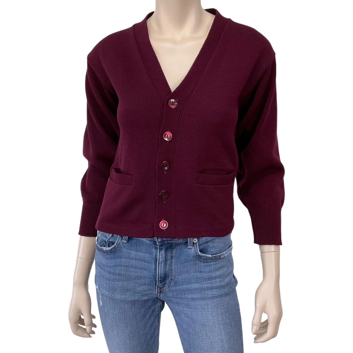 Burgundy cardigan hotsell school