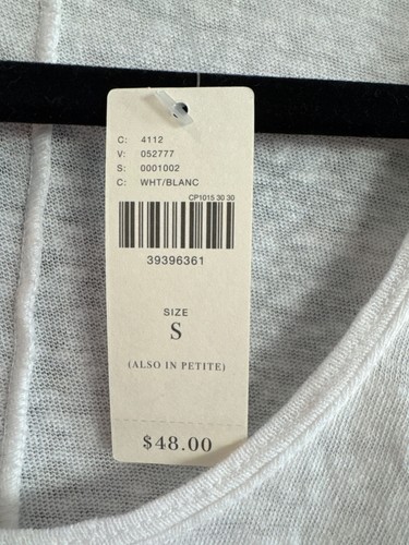 Anthropologie White Sleeveless Tank Top Size Small Akemi + Kin Linen Cotton NWT - Picture 2 of 5