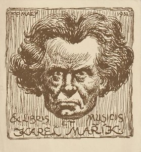 Ex Libris Art Deco Exlibris Beethoven By Maly P Frantisek 18 1952 Czech Ebay