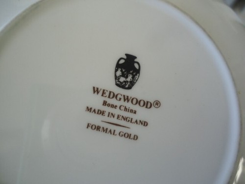 Wedgwood formal gold coffee tea cup & saucer set white bone china - Picture 3 of 3