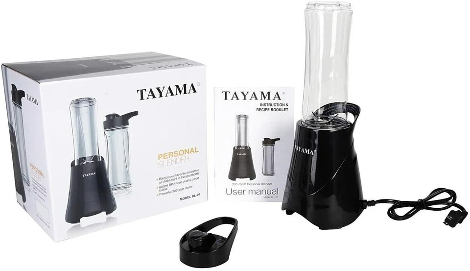 Batidora de batidos Tayama BL-07 - 300 W, negra Foto 4 de 4