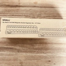 SHALL Magnetic Socket Organizer 2 pcs 1/4-inch Drive SAE and Metric