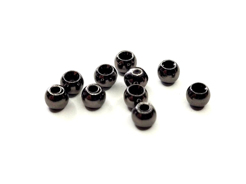 BRASS BEADS - 3.2mm - BLACK - BLUE - BROWN - OLIVE - 10pc. - Fly Tying Materials - Image 2 of 4