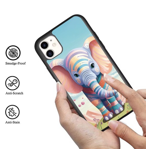 textured Cute tribal elephant TPU Cover For Apple iPhone For Samsung - Picture 22 of 25