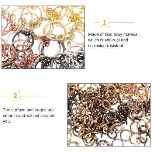 450 Pcs Key Ring Ornaments vente Chain Craft Keychain Making Supplies Kit