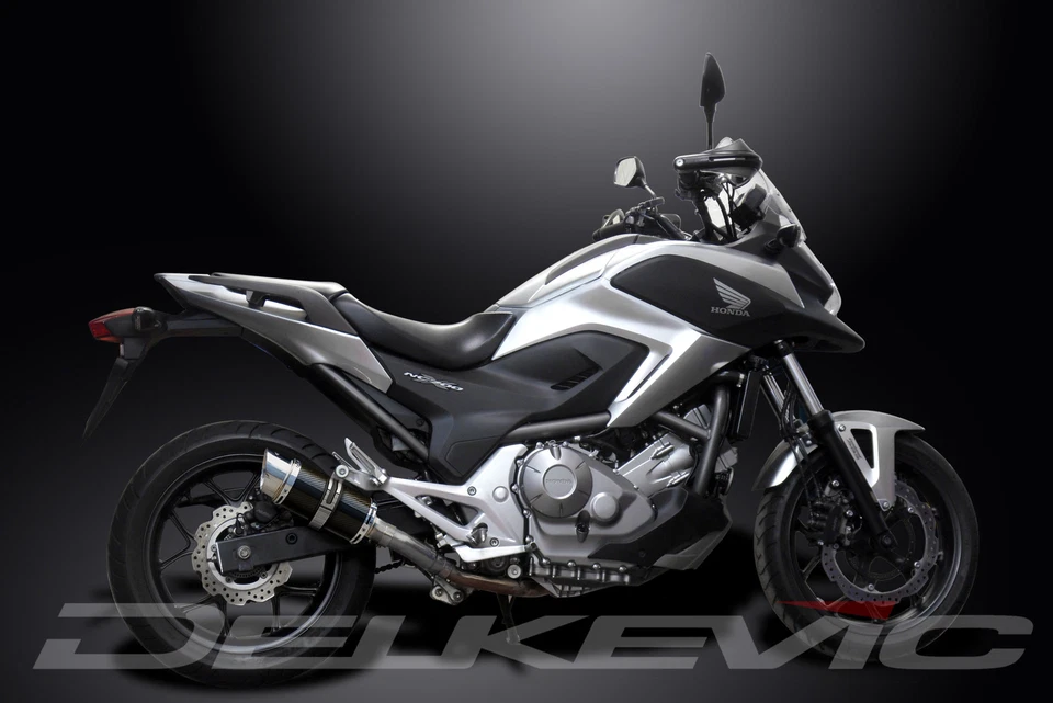 Kit silenciador escape carbono redondo 8" Honda NC700X ABS 2011-2017 Slip On Foto 4 de 4