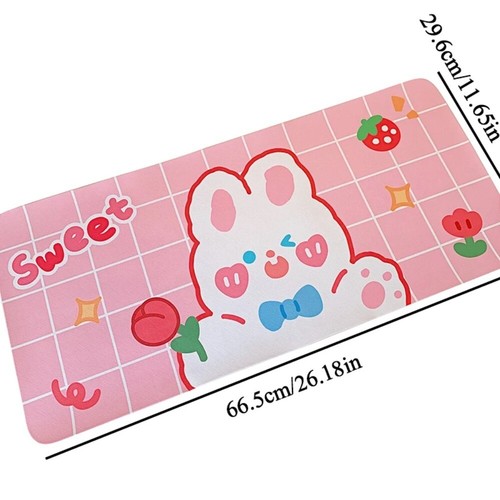 PVC Large Cartoon Pink Mousepad Waterproof Cartoon PU Waterproof Desk Mat - Afbeelding 2 van 12