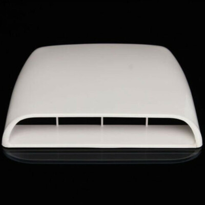 Car Air Flow Intake Hood Vent Decor Cover White For Bonnet Scoop Accessories