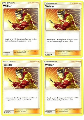 Welder - 189/214 - Unbroken Bonds - x4 Pokemon Card Set - Playset 4x