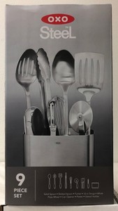 oxo steel 9 piece utensil set