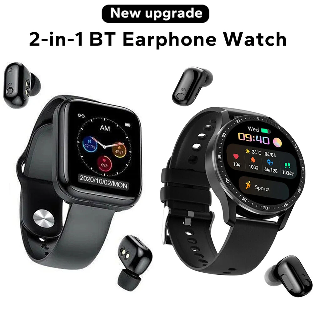 NEW Smart Watch with TWS Earbuds Bluetooth Music Call Sports Bracelet Smartwatch
