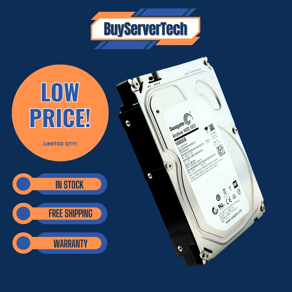 Seagate Archive HDD v2 ST5000AS0001 5TB 5900RPM 128MB Cache SATA 6.0Gb/s 3.5 HDD - Image 2 of 4