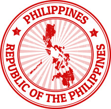 Philippines Round Car Bumper Sticker Decal