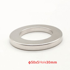 Larger Ring 50x5 mm Hole 30mm Powerful N50 Disc Rare Earth Neodymium Magnets