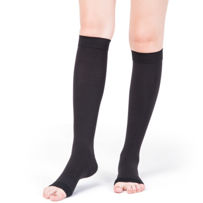 Compression Socks Women and Men, Medical Support Stockings Open Toe 30-40 mmHg