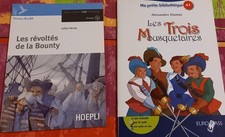 2 libri francese e cd hoepli/europass 3 moschettieri e les revoltes de la bounty