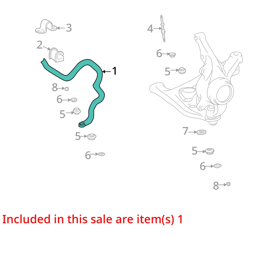 Barra estabilizadora delantera Scion xA 2005 tracción delantera OEM 90 k millas - LKQ430342447 Foto 4 de 4