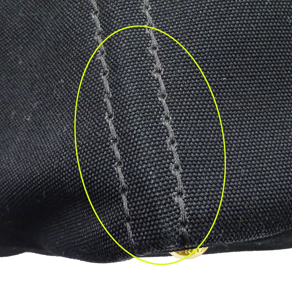 PRADA Bag Women s Brand Tote Bag Shoulder Bag 2way Canvas Canapa L Black Large C thumbnail 7