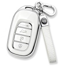 Key Fob Cover with Keychain Compatible with Honda Civic Accord Pilot HRV Lx C...