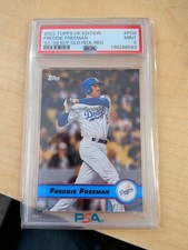 2022 Topps UK Edition #PG-9 Freddie Freeman Merlin Premier Red Redux /5 PSA ZD