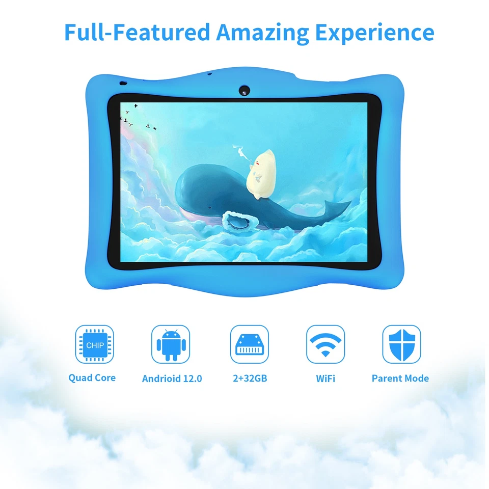 Tablet SGIN Niños, Tablet PC Android 10 pulgadas, 2 GB RAM 32 GB ROM, Tablet Azul Foto 2 de 4