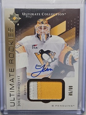 2024/25 Ultimate Collection Joel Blomqvist Rookie Patch Auto #/99 Pittsburgh Pen