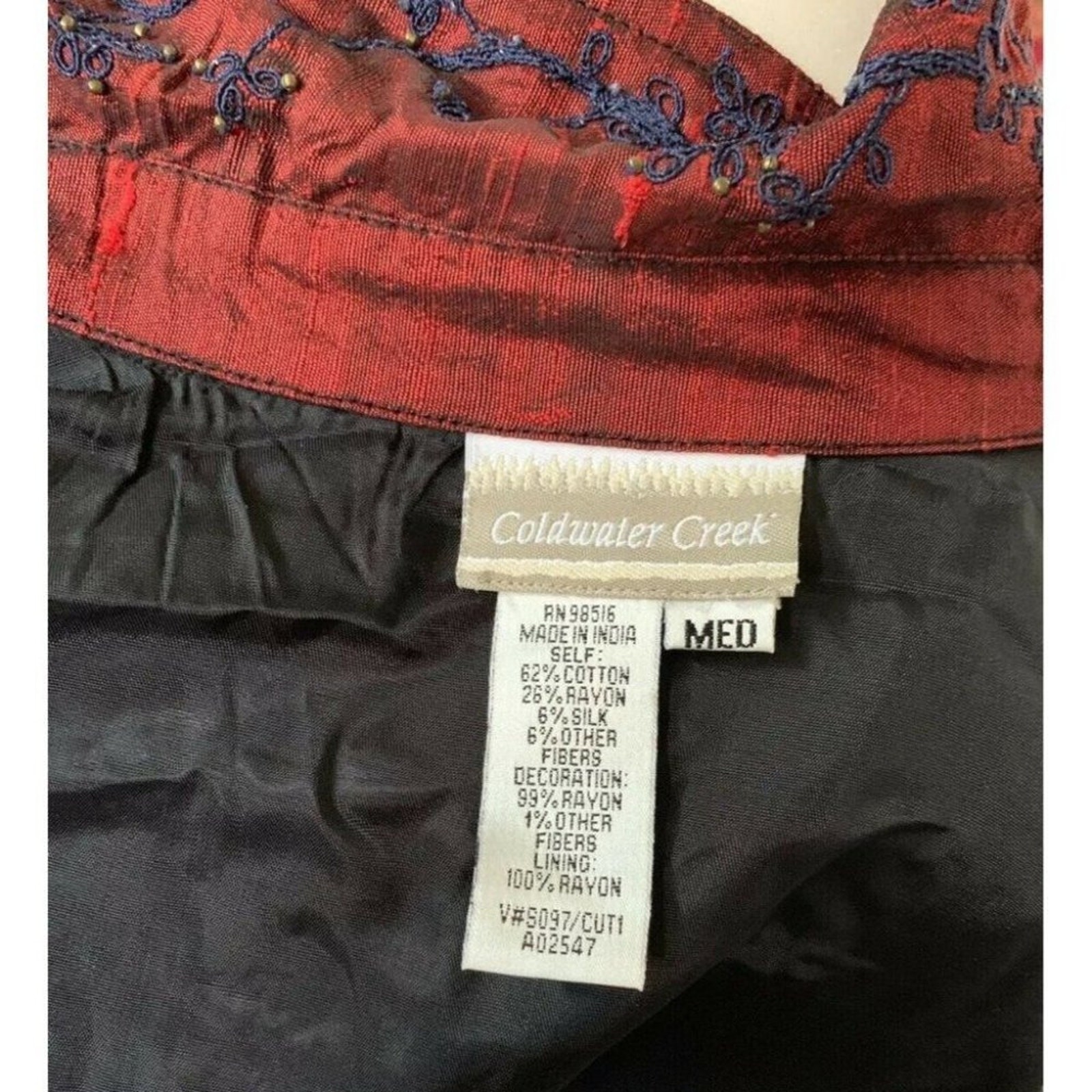 90s Whimsigoth Patchwork Jacket oversized sz M te… - image 9