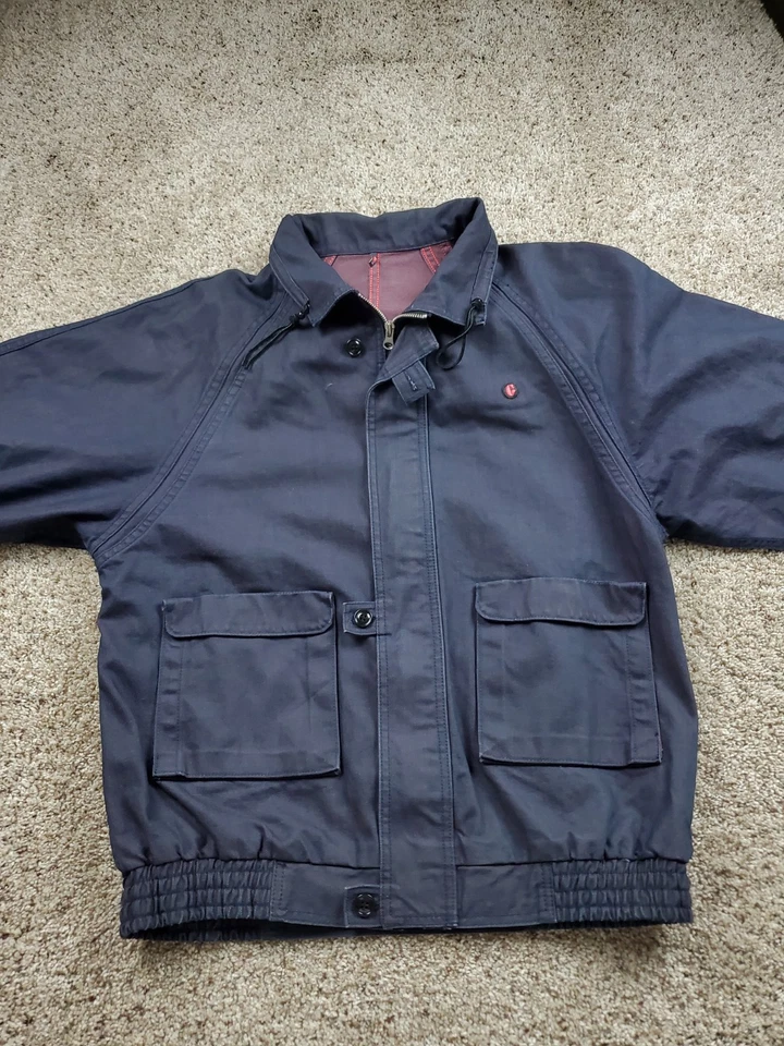 Vintage 90s GONZ!  Freshjive Bomber Jacket  XL Mens Blue Denim Mark Gonzalez USA - Image 4 of 4