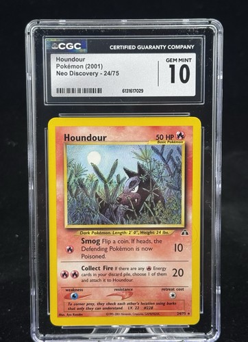 Houndour (Unlimited) graded CGC 10 for sale on eBay