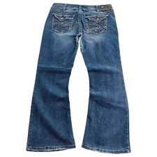 Silver Vintage Bootcut Jeans W32L30 Damen Den...