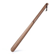 Long Handle Wooden Shoe Horn 23.62 Inch 60cm Walnut Wood Helper Seniors