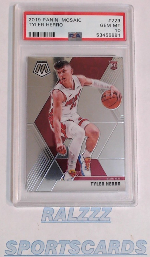 Tyler Herro RC 2019-20 Panini Mosaic #223 PSA 10