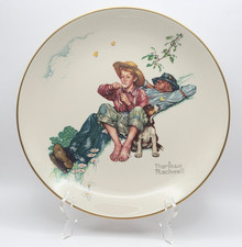 Vintage Norman Rockwell 1974 Gorham Plate Spring Day Dreamers Four Seasons 1948