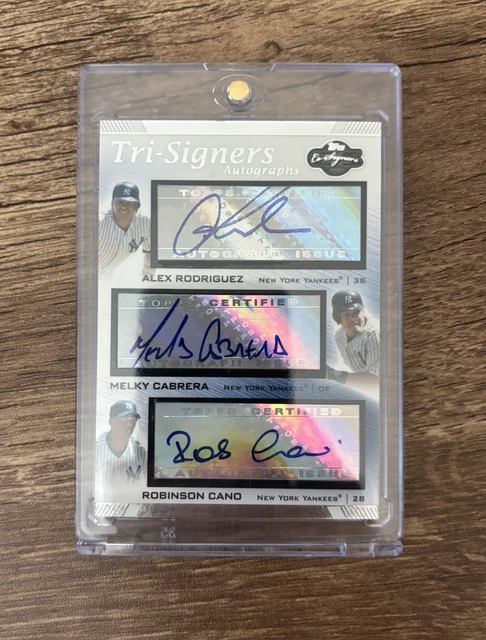 2007 Topps Tri-Signers Alex Rodriguez Melky Cabrera Robinson Cano Autogramm #TS-RCC