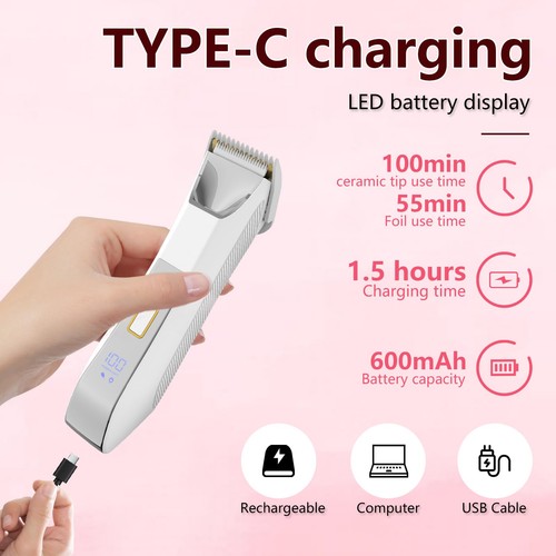 2-in-1 Electric Bikini Trimmer for Women, Dual Head Shaver for Body & Pubic H... - Picture 6 of 7