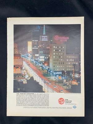 Magazine Ad* - 1961 - Otis Elevator Co., New York - Wilshire Blvd. Los Angeles