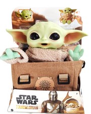 New STAR WARS MANDALORIAN THE CHILD BABY YODA 11" TALKING PLUSH IN SATCHEL