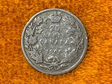 1905 Canada 25 Cent Coin
