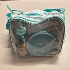 NWT Vintage 1999 Y2K Precious Moments Teal Gingham Checkered Diaper Bag